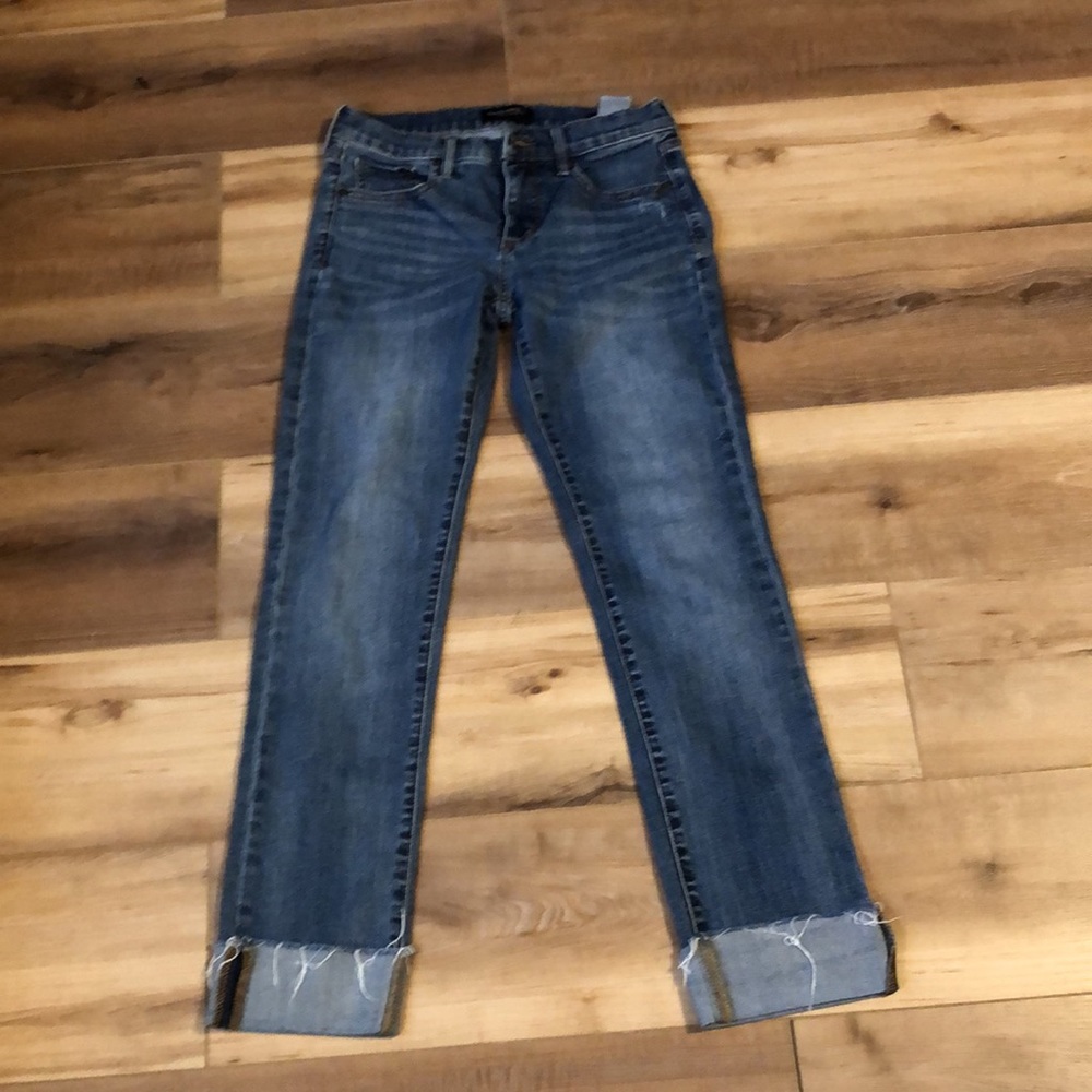 Banana Republic Premium Denim Cuffed Girlfriend Jeans Size 25